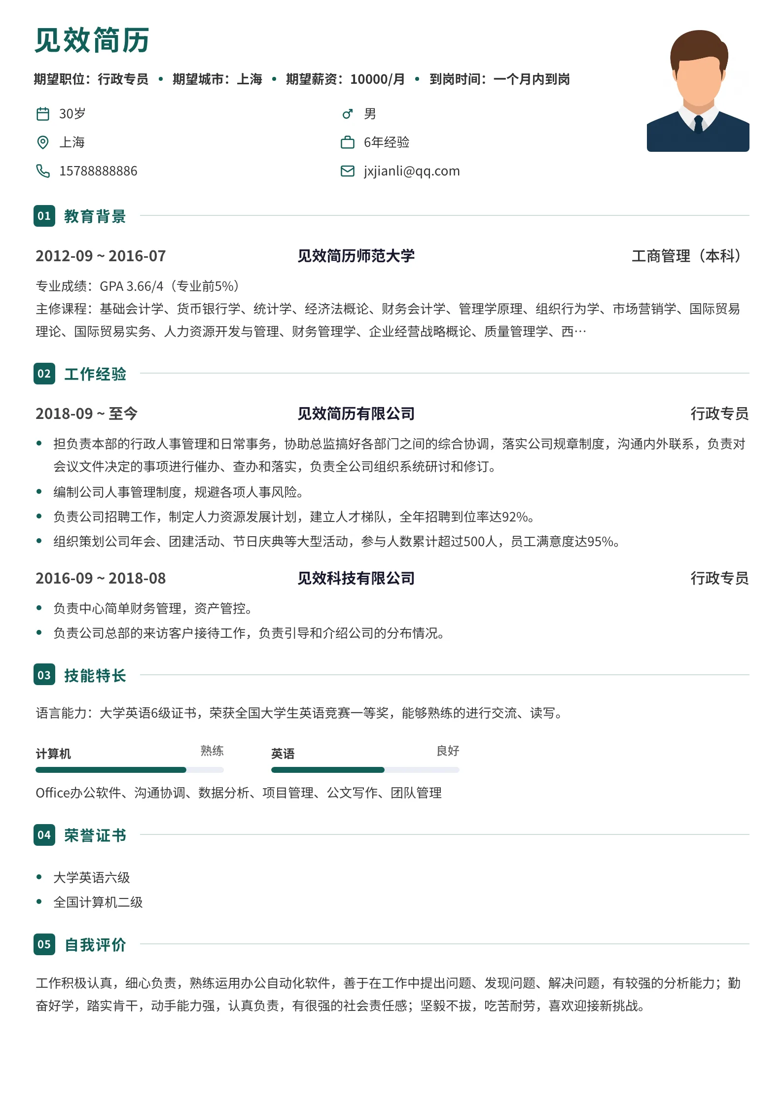 深青编号标题简历模板